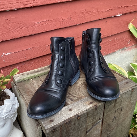 VICTORIAN STYLE SHOE BOOT MIZ MOOZ LOUISE 9.5 REAL LEATHER - Picture 3 of 6